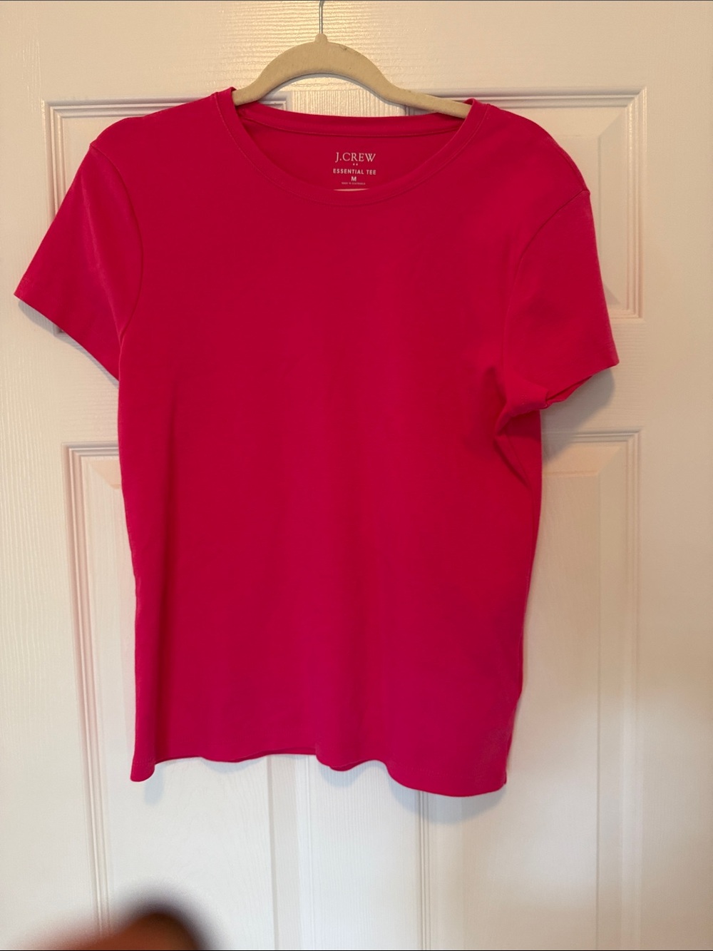 J. Crew Short-Sleeve Crewneck Tee in Hot Pink